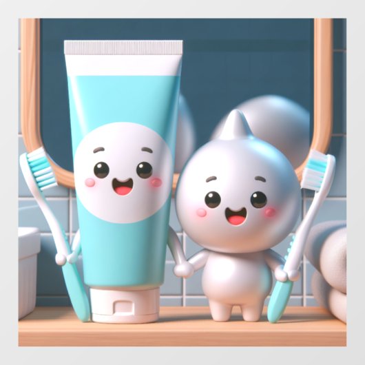 Tandpasta Pals Raamsticker (Vel)