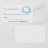 Tandpenseel gebitsaanwijzingskaart afsprakenkaartje (Voorkant / Achterkant)