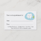 Tandpenseel gebitsaanwijzingskaart afsprakenkaartje (Voorkant)