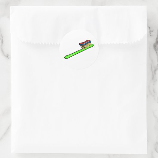 Tandpenseel Ronde Sticker (Tas)