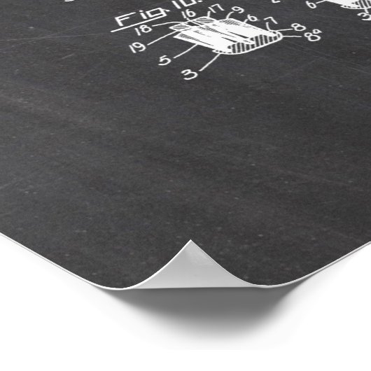 Tandpenseelpatroon Poster (Hoek)