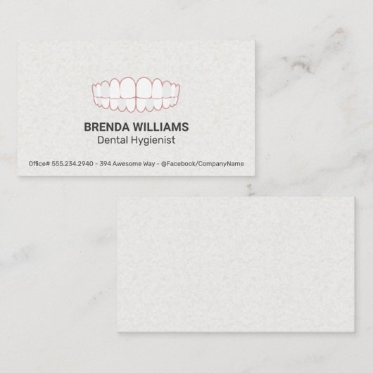 Tandpictogram | Tandheelkundig Visitekaartje (Voorkant / Achterkant)