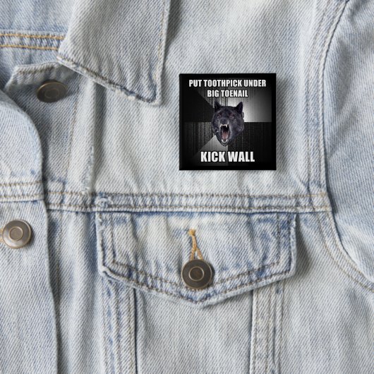 TandplukButton Vierkante Button 5,1 Cm (In situ)