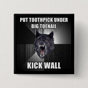 TandplukButton Vierkante Button 5,1 Cm