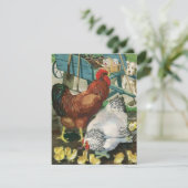 tandproever met kippen feestdagenkaart (Staand voorkant)