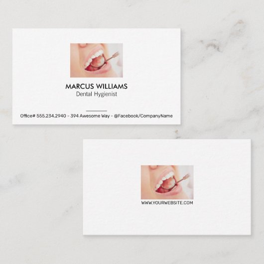 Tandreiniging | Tandheelkunde Visitekaartje (Voorkant / Achterkant)