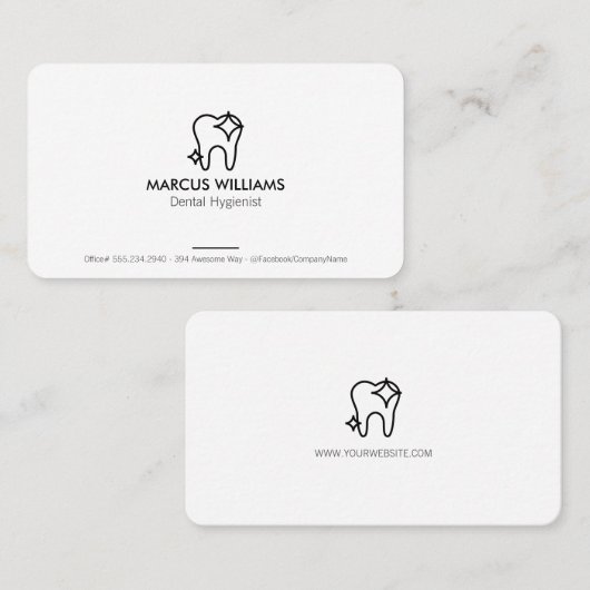 Tandreiniging Visitekaartje (Voorkant / Achterkant)