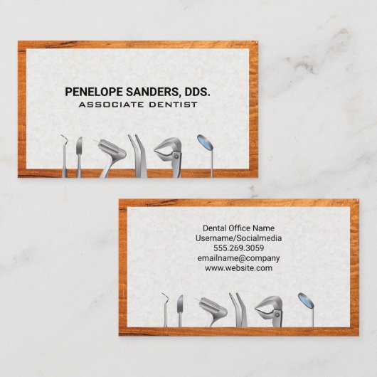 Tandreinigingsmiddelen | Tandheelkunde Visitekaartje (Voorkant / Achterkant)