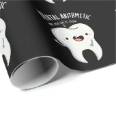 Tandrekenkunde Grappige Tand Pun Donker BG Cadeaupapier (Rol Hoek)