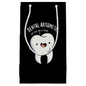 Tandrekenkunde Grappige Tand Pun Donker BG Klein Cadeauzakje (Voorkant)