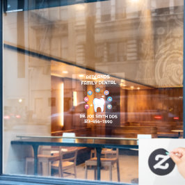 Tandreparatie van tandheelkundige Kantoor Molaire  Raamsticker