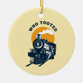 Tandrijfmachinist en spoorweg keramisch ornament