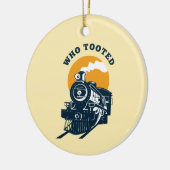 Tandrijfmachinist en spoorweg keramisch ornament (Links)