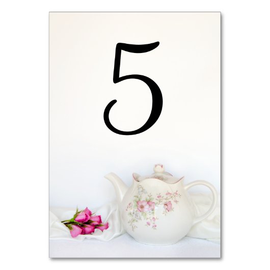 Tandroos en roze rozen kaart (Achterkant)