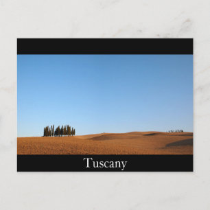 Tandschap in de Toscane en zwarte briefkaarten
