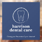 Tandschets Logo Blauw Tandarts Raamsticker (Vel 2)