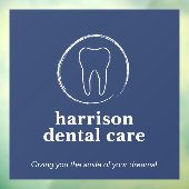 Tandschets Logo Blauw Tandarts Raamsticker (Vel 3)