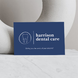 Tandschets Logo Blauw Tandarts Visitekaartje