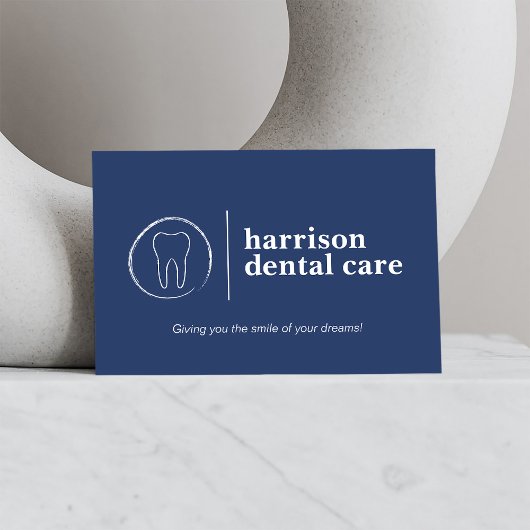 Tandschets Logo Blauw Tandarts Visitekaartje