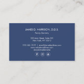 Tandschets Logo Blauw Tandarts Visitekaartje (Achterkant)