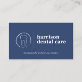 Tandschets Logo Blauw Tandarts Visitekaartje (Voorkant)