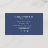 Tandschets Logo Wit/Blauw Tandarts Afspraak Visitekaartje (Achterkant)