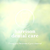 Tandschets Logo Witte Tandarts Raamsticker (Vel 3)