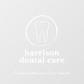 Tandschets Logo Witte Tandarts Raamsticker (Vel)