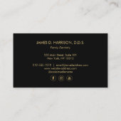 Tandschets Logo Zwart/Wit Tandarts Afspraak Visitekaartje (Achterkant)