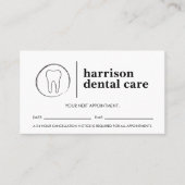 Tandschets Logo Zwart/Wit Tandarts Afspraak Visitekaartje (Voorkant)