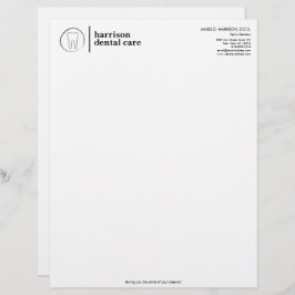 Tandschets Logo Zwart/Wit Tandarts Briefhoofd