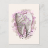 Tandschilderij. Tandarts, Tandartsassistent Sjablo Briefkaart (Voorkant)