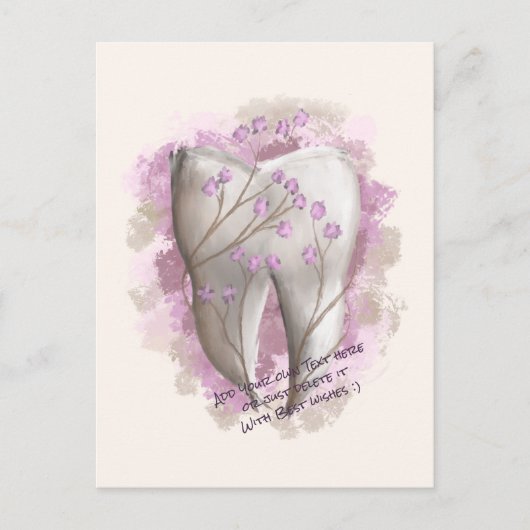 Tandschilderij. Tandarts, Tandartsassistent Sjablo Briefkaart (Voorkant)