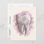 Tandschilderij. Tandarts, Tandartsassistent Sjablo Briefkaart (Voorkant / Achterkant)