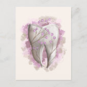 Tandschilderij. Tandarts, Tandartsassistent Sjablo Briefkaart (Voorkant)