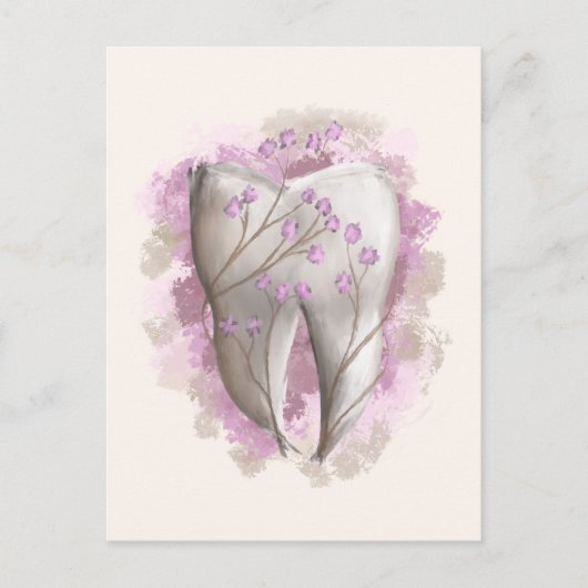 Tandschilderij. Tandarts, Tandartsassistent Sjablo Briefkaart (Voorkant)