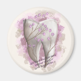 Tandschilderij. Tandarts, Tandartsassistent Sjablo Magneet