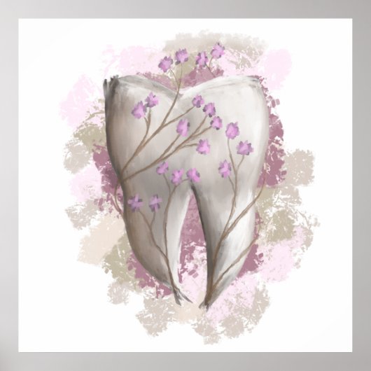 Tandschildering. Dentist, tandarts. Cadeaus/bestem Poster (Voorkant)