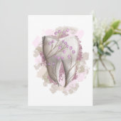 Tandschildering. Dentist, tandheelkunde, tandheelk Kaart (Staand voorkant)