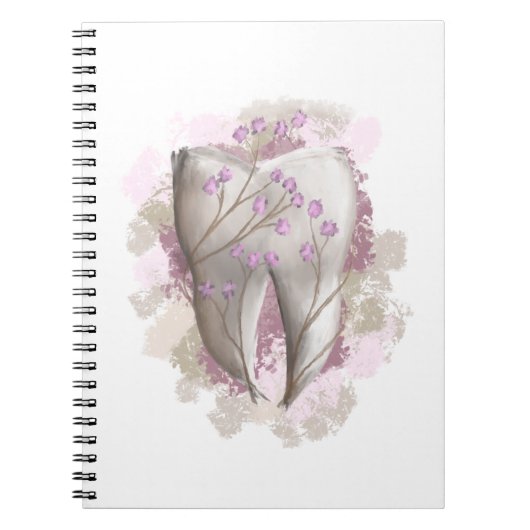 Tandschildering. Dentist, tandheelkunde, tandheelk Notitieboek (Voorkant)