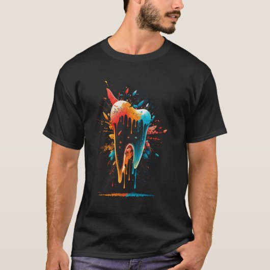 Tandspatten Kunst Tandarts Assistent T-shirt (Voorkant)