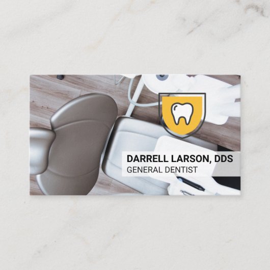 Tandstoel | Tandschildpictogram Visitekaartje (Voorkant)