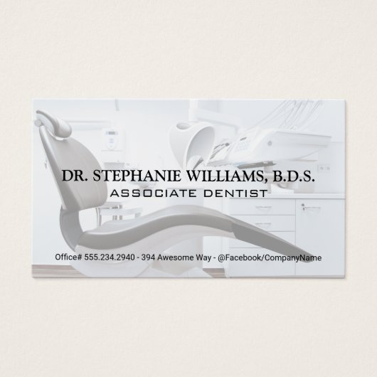 Tandstoel | Tooth Logo Visitekaartje (Voorkant)