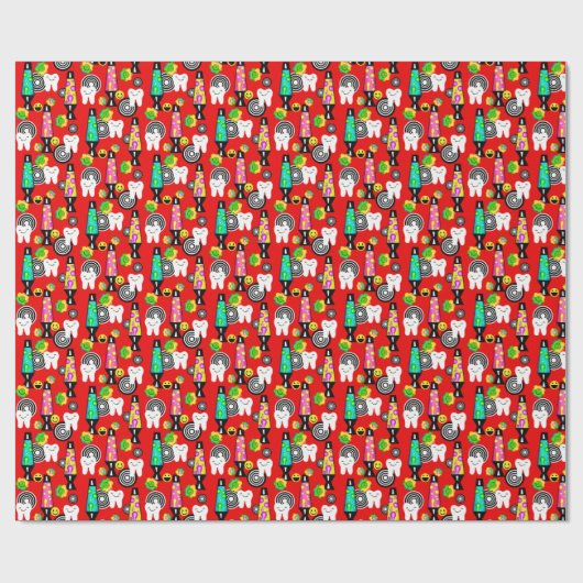 Tandtand/Retro 60-inch RDH Fun Cadeaupapier (Vlak)