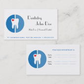 tandtandarts tandarts tandheelkundig visitekaartje afsprakenkaartje (Voorkant / Achterkant)