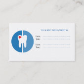 tandtandarts tandarts tandheelkundig visitekaartje afsprakenkaartje (Achterkant)