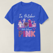 Tandtandassistent in oktober Draag we roze band T-shirt (Design voorkant)