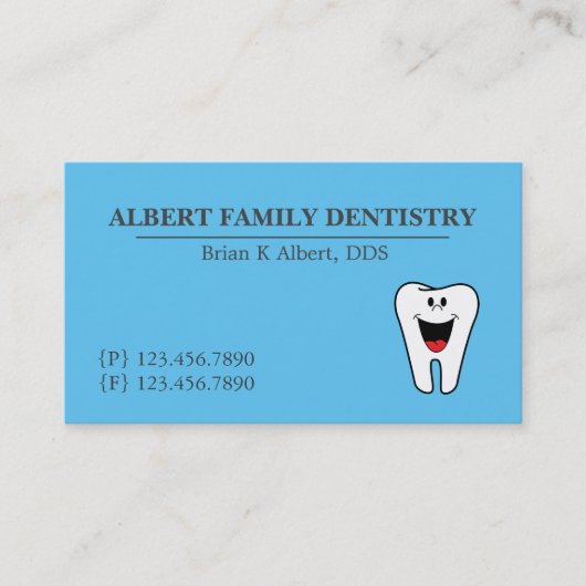 Tandtandheelkundig Visitekaartje (Voorkant)