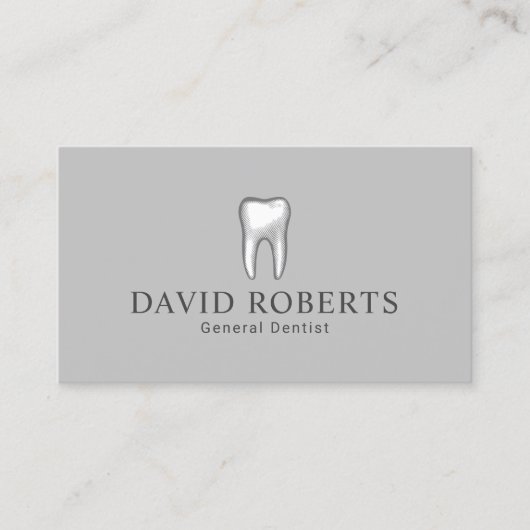 Tandtandheelkundige minimalistische tandheelkundig visitekaartje (Voorkant)