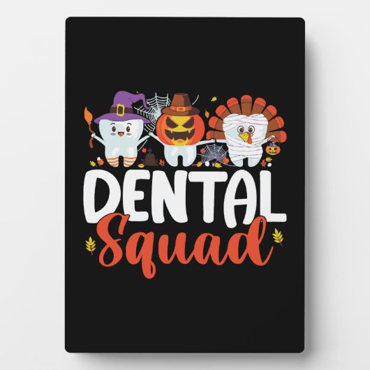Tandtandtandtandheelkundige Thanksgiving Halloween Fotoplaat (voorkant)